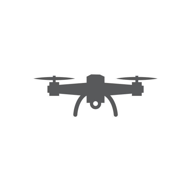 无人机图标上的白色背景图片下载