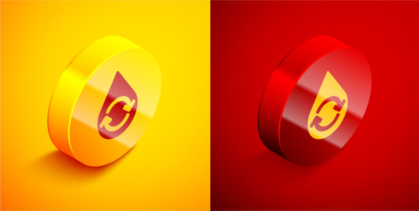 等距循环清洁水图标隔离图片下载