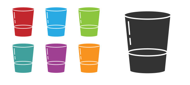 黑色玻璃与水图标隔离在白色图片下载