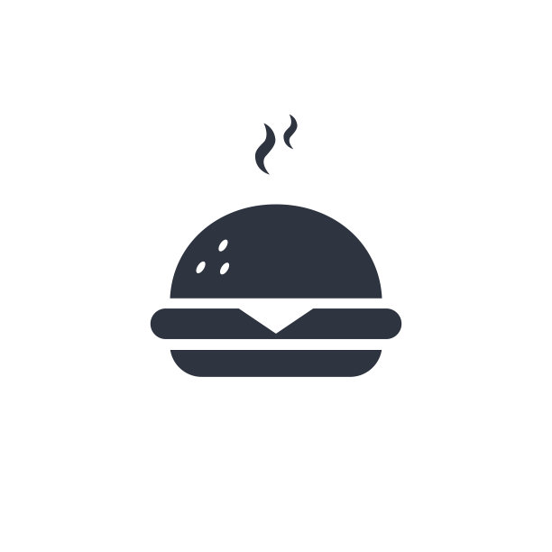 汉堡图标快餐黑色符号在平图片下载