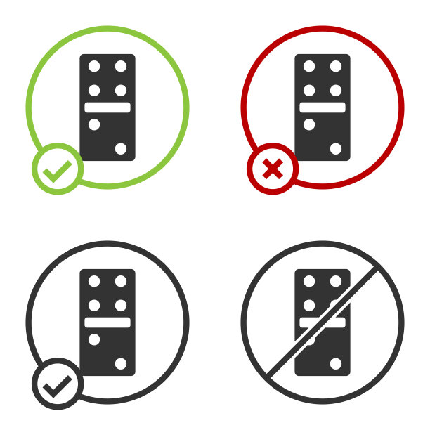 黑色多米诺图标孤立在白色背景图片下载