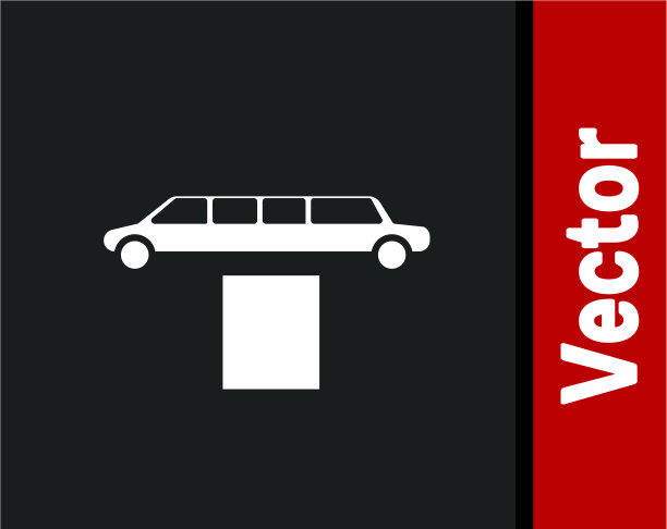 白色豪华轿车和地毯图标图片下载