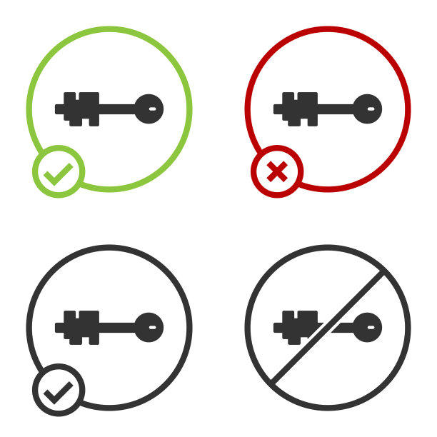 黑色老键图标孤立在白色背景上图片下载