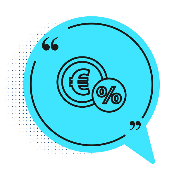 黑线钱币与百分比图标隔离图片下载