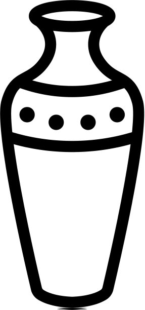 花瓶双耳罐图标轮廓图片下载
