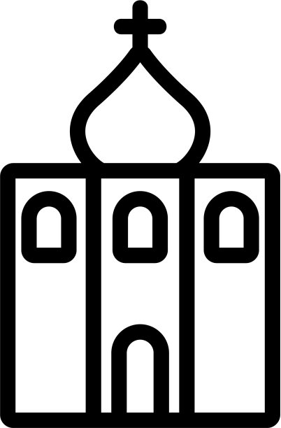 基督教圣殿圣像轮廓图片下载