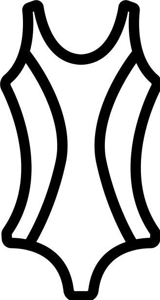 高领严格的室内泳衣图标图片下载
