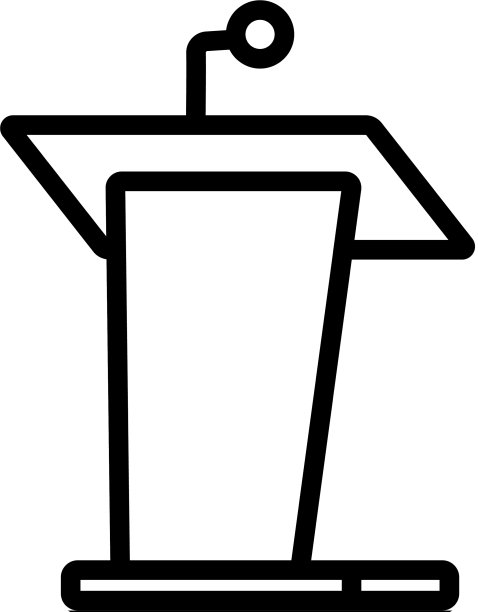 平台与麦克风公告图标图片下载