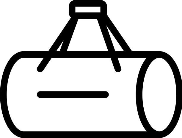 圆柱形运动包的图标轮廓图片下载