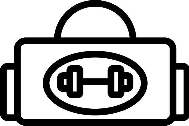 哑铃运动包的图标轮廓图片下载