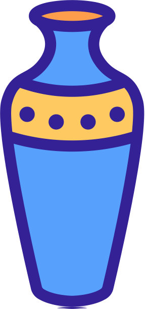 花瓶双耳罐图标轮廓图片下载