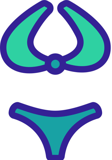 女人分开的泳衣图标轮廓图片下载