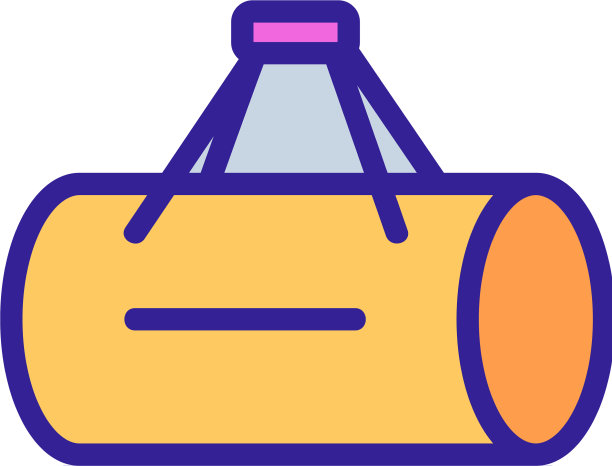 圆柱形运动包的图标轮廓图片下载