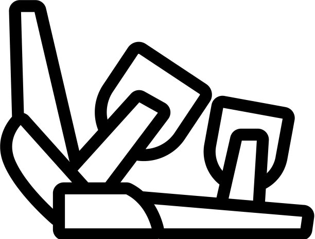 下坡滑雪工具图标轮廓图片下载