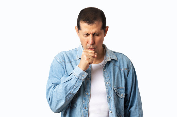 男子身体不适，咳嗽图片下载