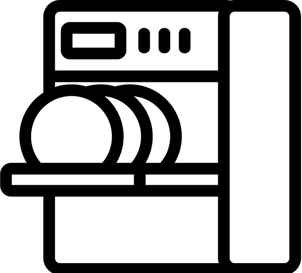 载入盘子到洗碗机图标大纲图片下载
