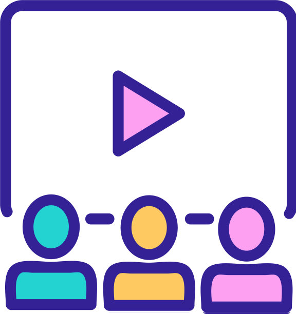 集体视频查看图标大纲图片下载