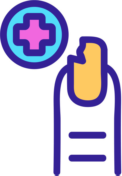 美甲手指分隔图标轮廓图片下载