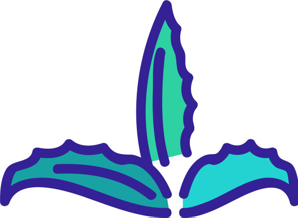 洁面芦荟图标轮廓图片下载