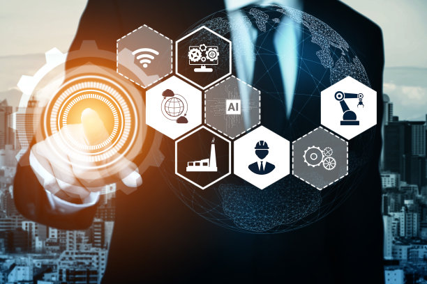 工业4.0技术概念——第四次工业革命的智能工厂图片下载