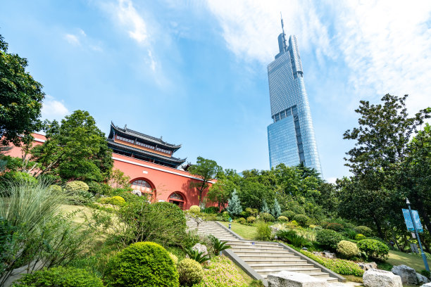 中国南京的古城塔图片下载