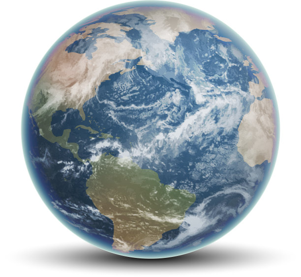 蓝色的星球地球被高高的云层覆盖着图片下载