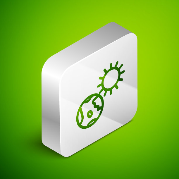 等距线地球仪和太阳图标隔离图片下载