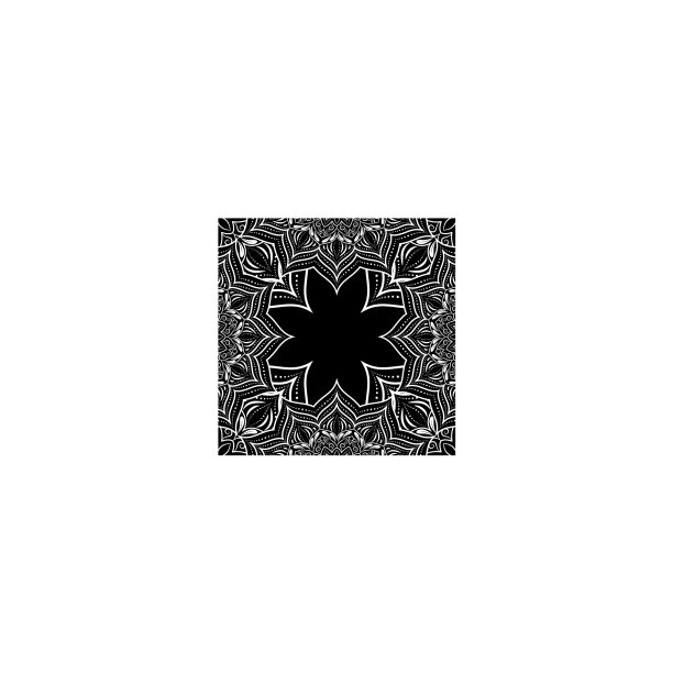 黑白的曼荼罗背景图片下载