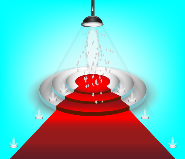 配有灯光的舞台平台图片下载