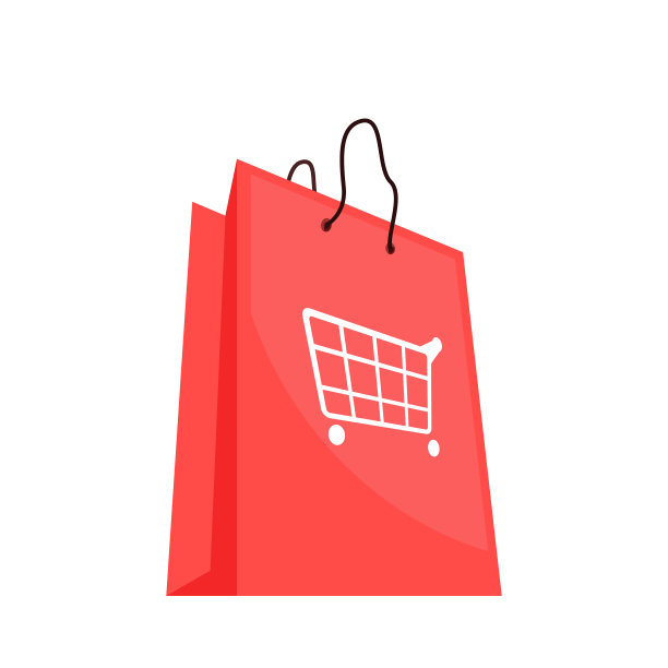 包装纸，红袋子，隔离买礼物图片下载