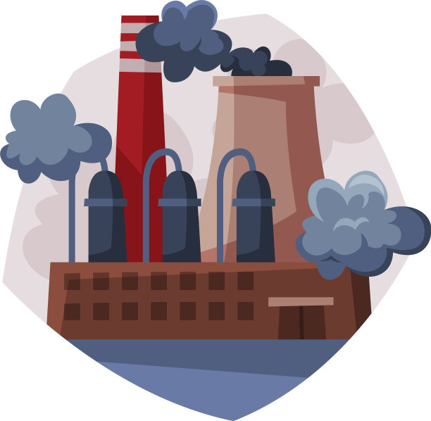 污染工业处理工厂排放烟雾图片下载