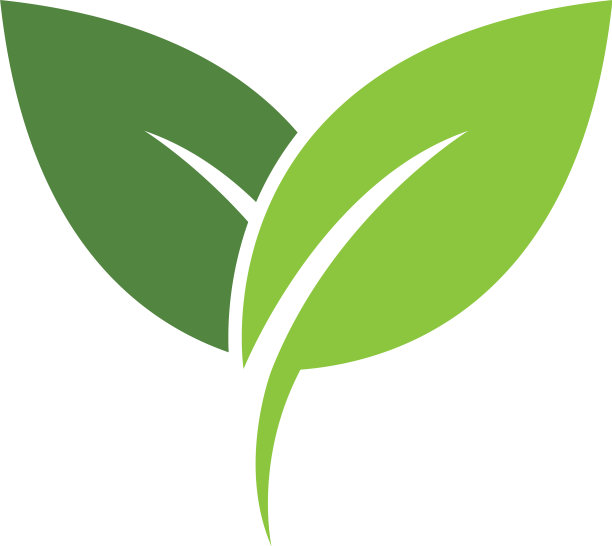 绿色园林绿叶生态标志图片下载