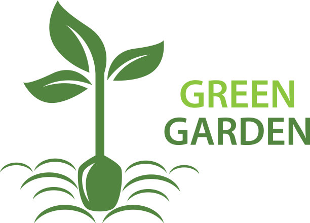 绿色园林绿叶生态标志图片下载