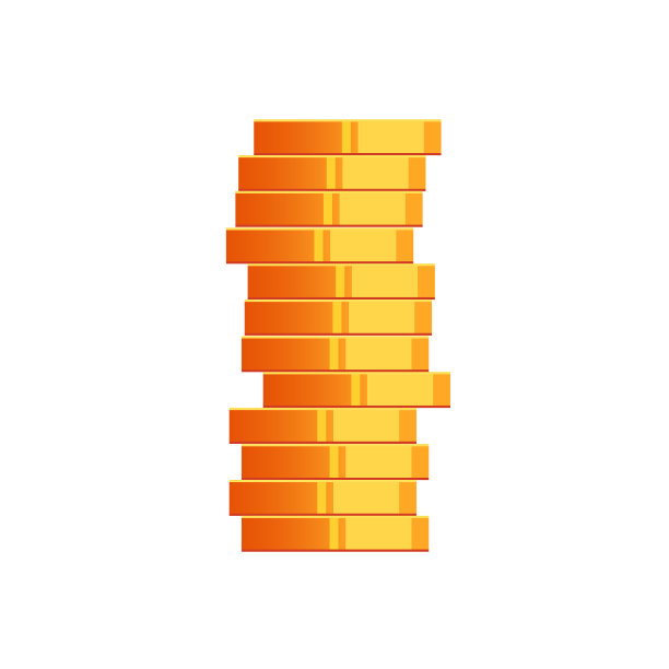 硬币堆叠或金钱堆叠平图片下载
