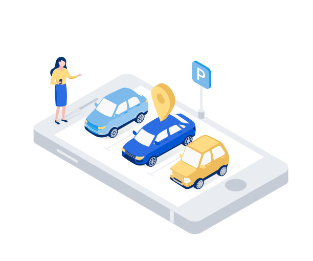 汽车共享等距概念图片下载