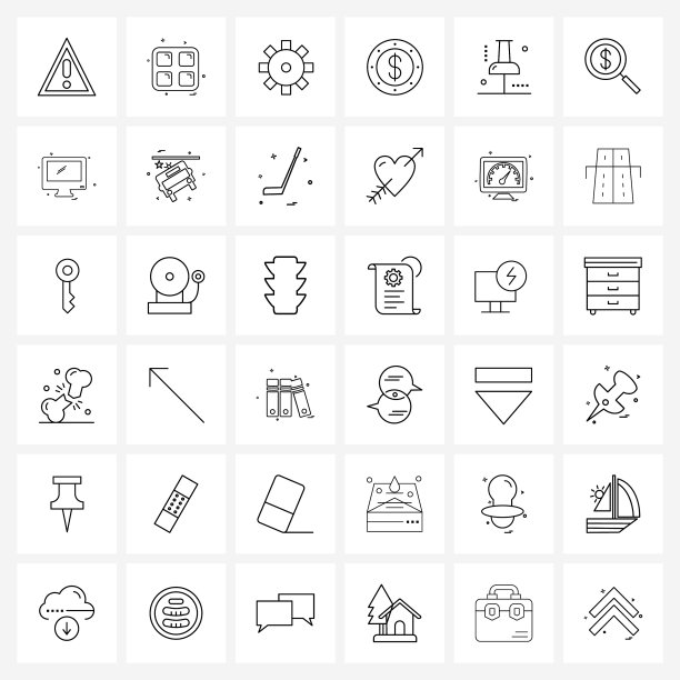 设置36行图标标志和符号图钉图片下载