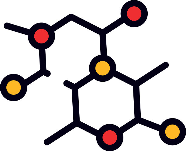 化学键图标线和填充样式图片下载