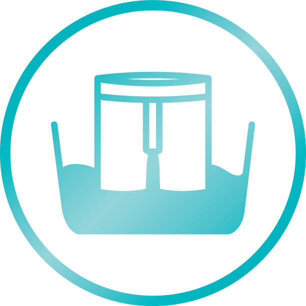 水桶与男人裤子图标渐变风格图片下载