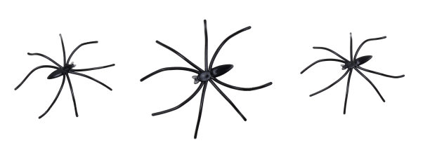 一组黑色人造蜘蛛图片下载