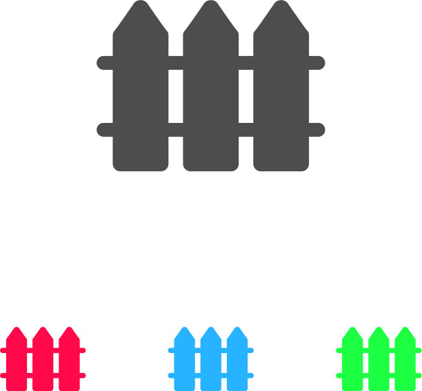 栅栏图标平图片下载