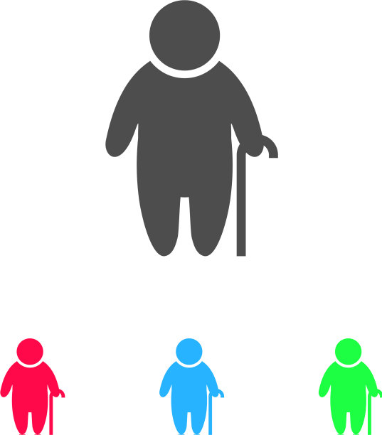 老人图标平图片下载