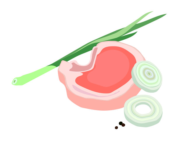 一块鲜肉，葱花，黑胡椒图片下载