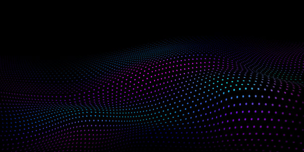 抽象波浪半色调点背景图片下载