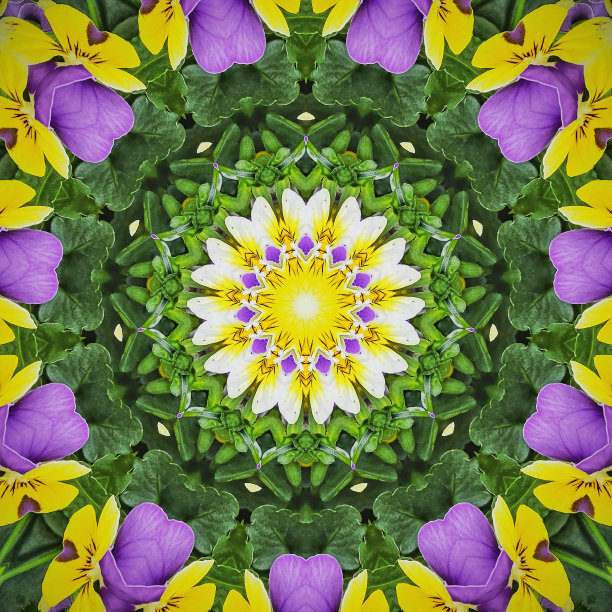 抽象万花筒模式图片下载