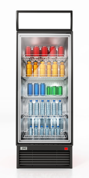 商业饮料冰箱里满是不含酒精的饮料图片下载