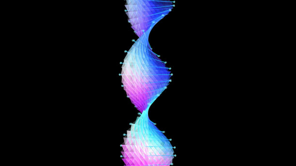 DNA序列，发光的DNA编码结构图片下载