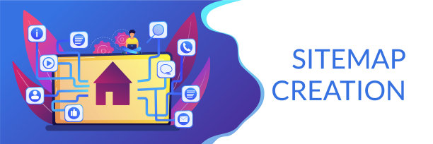 网站地图创建概念标题图片下载