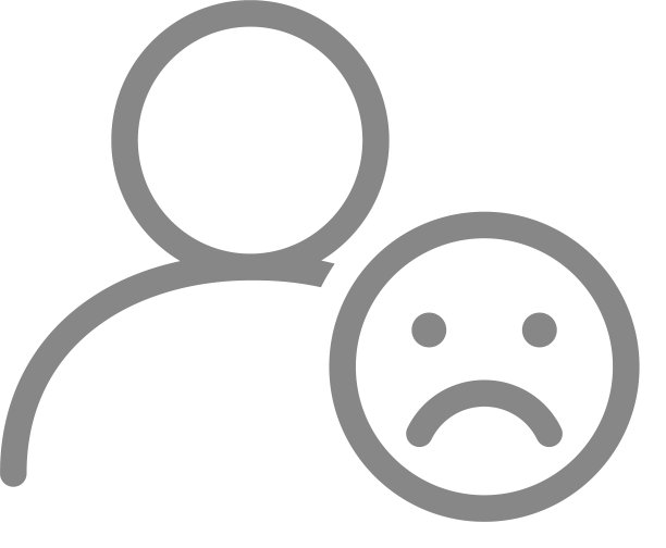 用户资料与悲伤的脸线图标悲伤评级图片下载