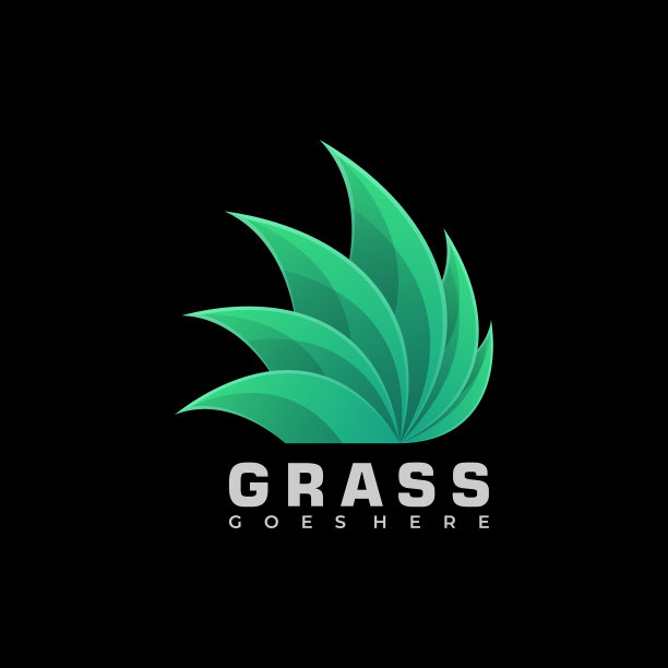 标志草的渐变色彩风格图片下载