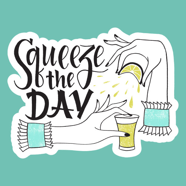 挤日手绘字引用图片下载